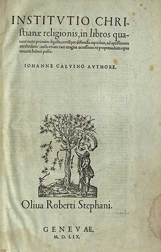 title page of Calvin's Institutes