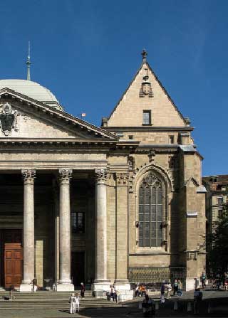Facade of Geneva church
